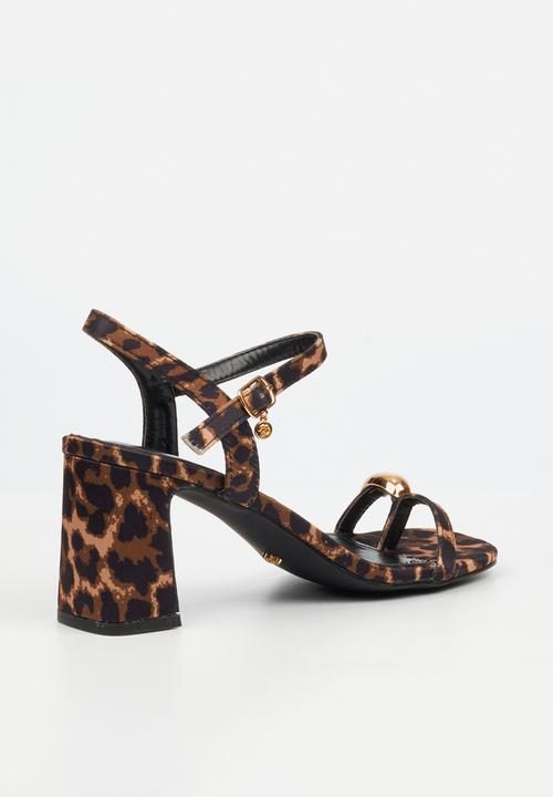 Miss Black - Lenor 1 classic block heel - leopard