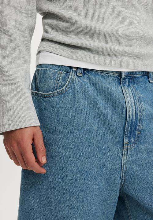 Cotton On - Super Baggy Jort-Stealers Blue