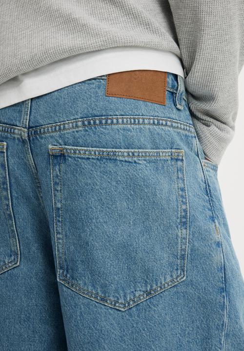 Cotton On - Super Baggy Jort-Stealers Blue