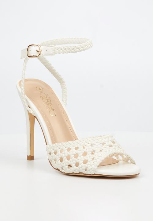 Miss Black - Jazz 52 ankle-strap macrame heel - white