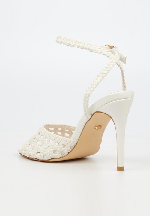 Miss Black - Jazz 52 ankle-strap macrame heel - white