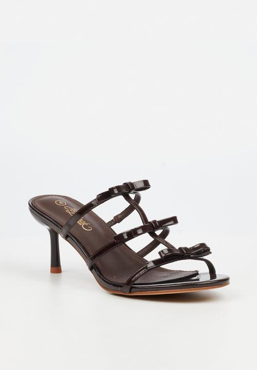 Miss Black - Meline 1 multi-strap heel - chocolate