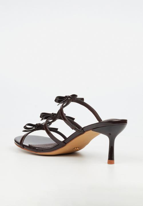 Miss Black - Meline 1 multi-strap heel - chocolate