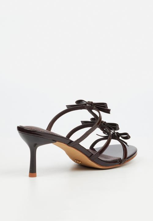 Miss Black - Meline 1 multi-strap heel - chocolate