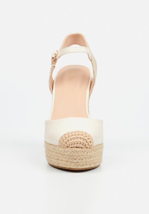 Miss Black - Moniker 9 classic platform wedge - ivory