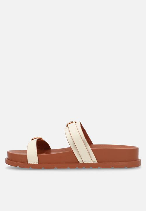Madison® - Rose two strap slide - neutral// tan multi
