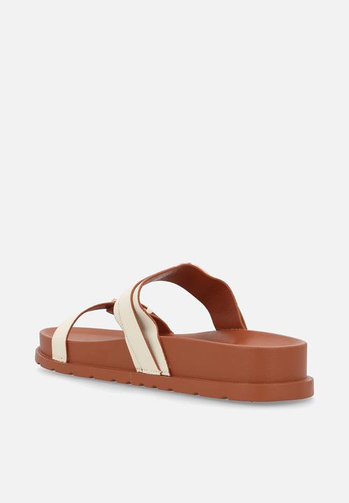 Madison® - Rose two strap slide - neutral// tan multi