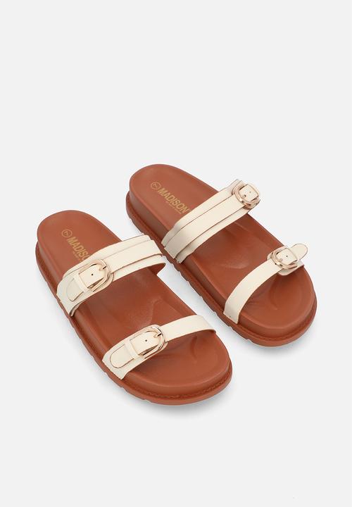 Madison® - Rose two strap slide - neutral// tan multi