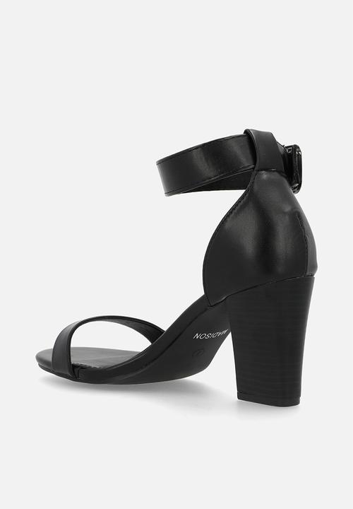 Madison® - Allan 5 open toe ankle strap - black