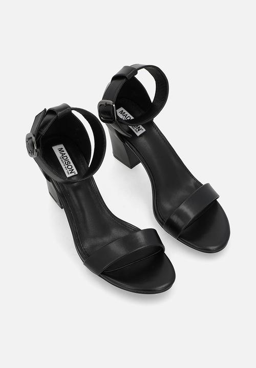Madison® - Allan 5 open toe ankle strap - black