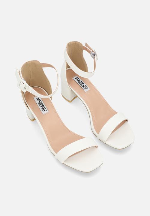Madison® - Amira 4 open toe ankle strap - white