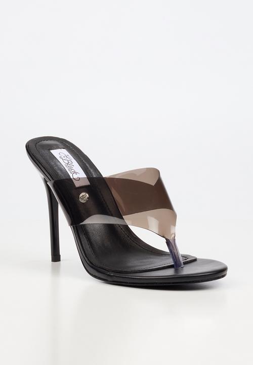 Miss Black - Nelly 9 vinyl strap heel - black