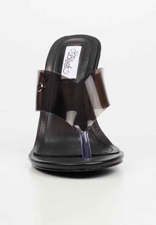 Miss Black - Nelly 9 vinyl strap heel - black