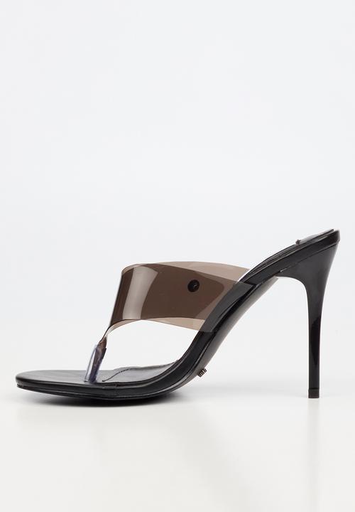 Miss Black - Nelly 9 vinyl strap heel - black