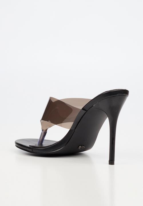 Miss Black - Nelly 9 vinyl strap heel - black
