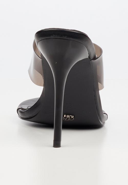 Miss Black - Nelly 9 vinyl strap heel - black
