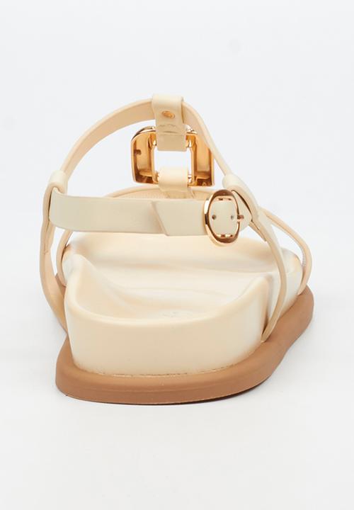 Miss Black - Polpetta 4 gold trim sandal - neutral