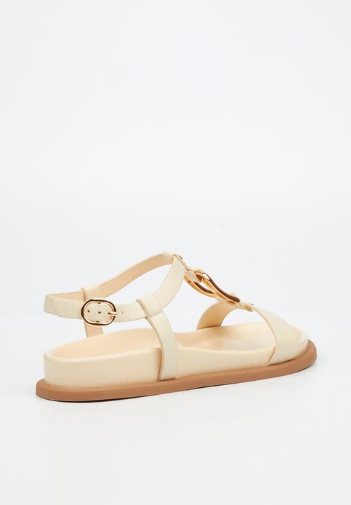 Miss Black - Polpetta 4 gold trim sandal - neutral