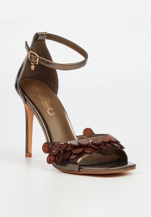 Miss Black - Tayla 1 shell ankle-strap heel - bronze