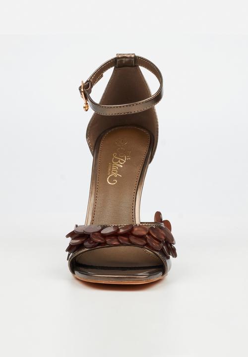 Miss Black - Tayla 1 shell ankle-strap heel - bronze