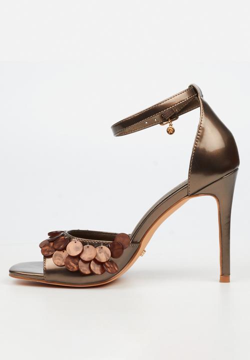 Miss Black - Tayla 1 shell ankle-strap heel - bronze