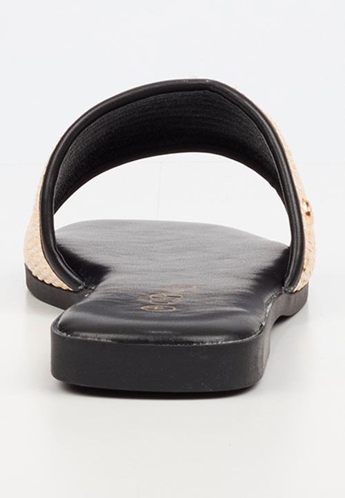 Miss Black - Zenia 1 raffia sandal - black