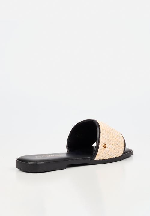 Miss Black - Zenia 1 raffia sandal - black