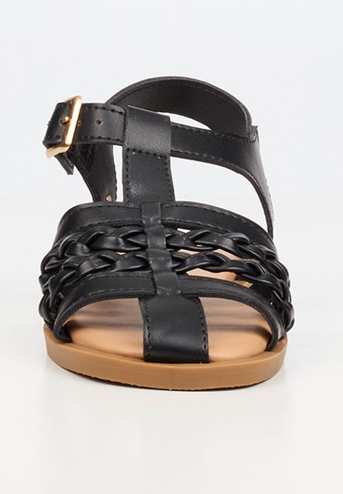 Flutterby - Lillie 3 girls sandal - black