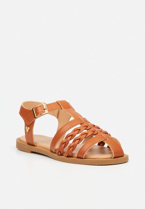 Flutterby - Lillie 3 girls sandal - tan