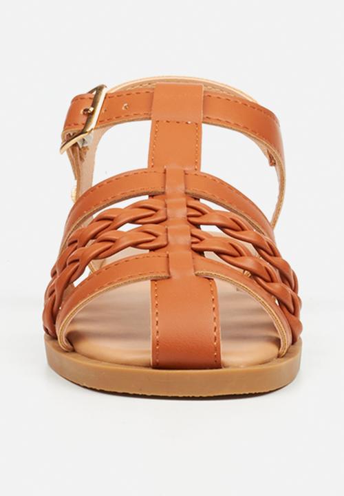 Flutterby - Lillie 3 girls sandal - tan