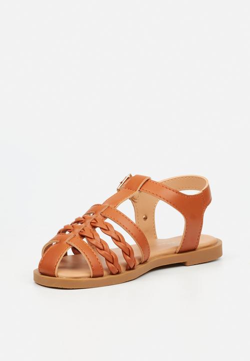 Flutterby - Lillie 3 girls sandal - tan