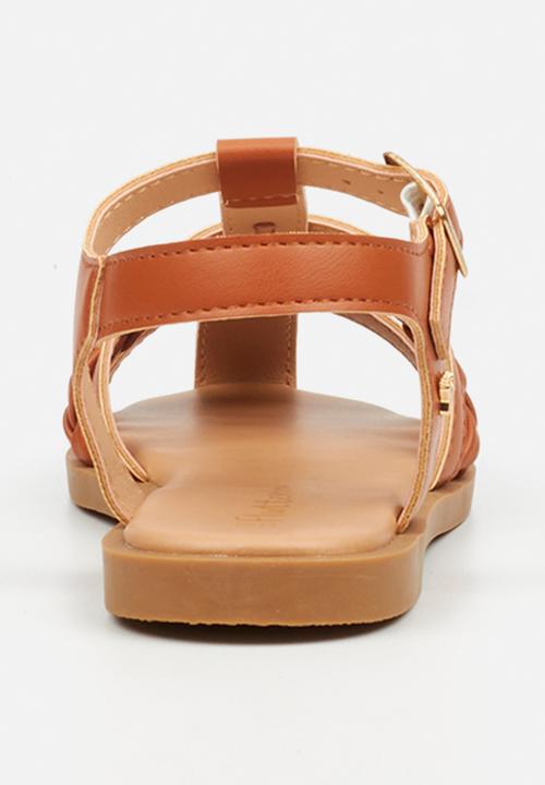 Flutterby - Lillie 3 girls sandal - tan