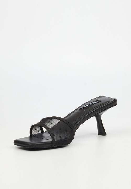 Miss Black - Serita 2 polka-dot mesh heel - black