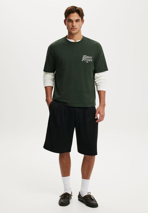 Cotton On - Everyday Fit Graphic T-shirt - Heritage Green/Fairway Craft