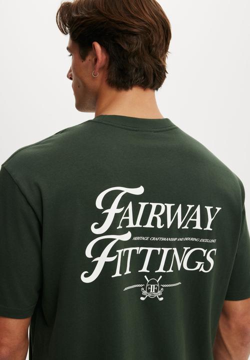 Cotton On - Everyday Fit Graphic T-shirt - Heritage Green/Fairway Craft