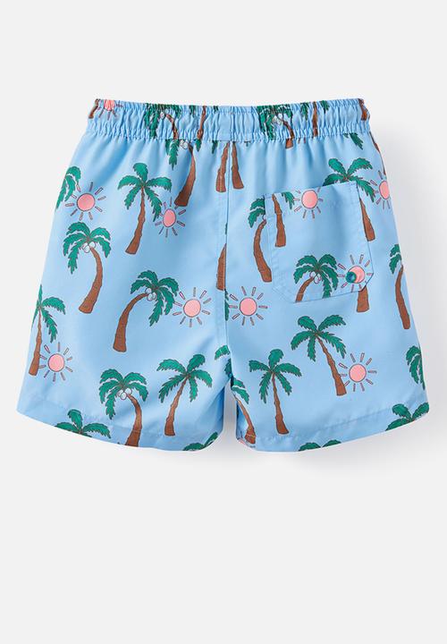 Cotton On - Bailey Board Short - Cloud Blue/Palms