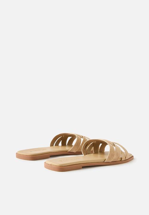 Cotton On - Bella slide - Taupe faux suede