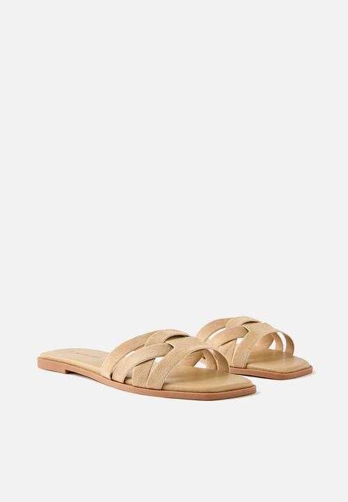 Cotton On - Bella slide - Taupe faux suede