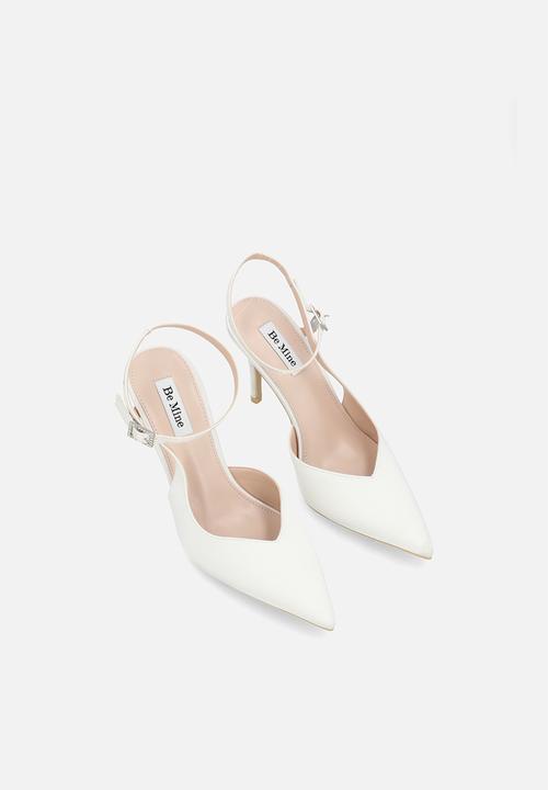 Be Mine - Kanica slingback heel - ivory satin
