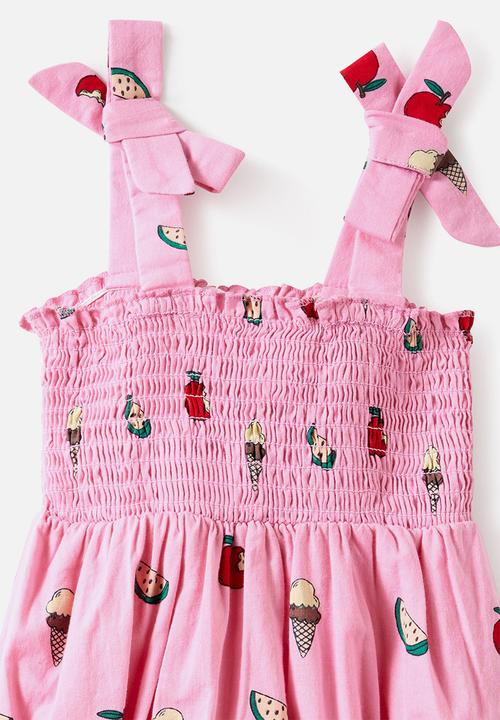 Cotton On - Cassie Bubble Bubbysuit - Strawberry Milk/Tiny Joys