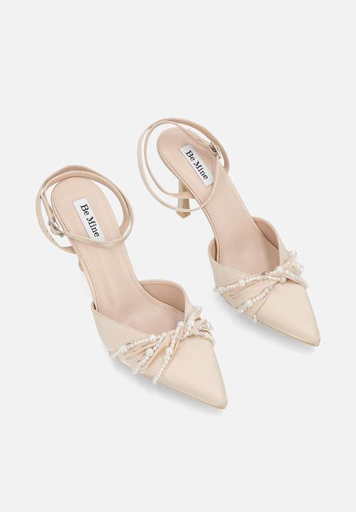 Be Mine - Harsha ankle strap heel - blush satin