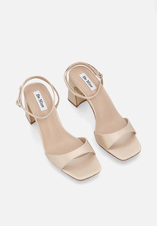 Be Mine - Cora ankle strap heel - rose satin