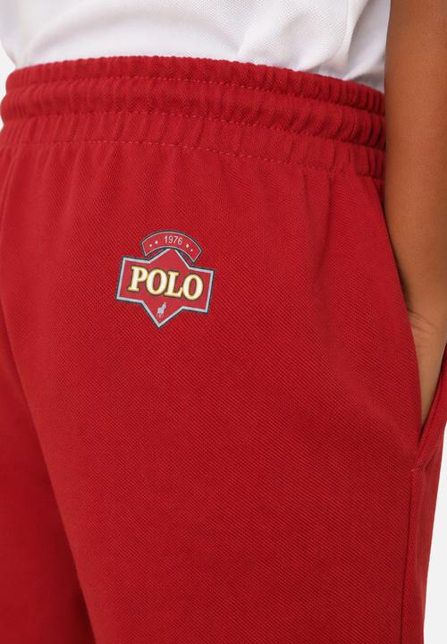 POLO - Boys Jayden Piping Short - Dark Red