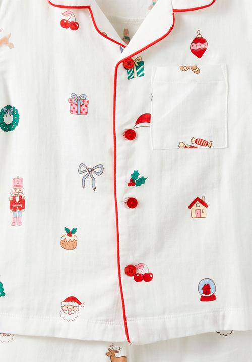 Cotton On - Kids Woven Family Xmas Pj Set - Vanilla/Everything Christmas