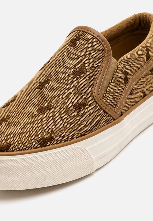 POLO - Kids Jacquard Slip On Sneaker - Stone