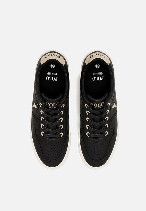POLO - Kids Classic Leather Sneaker  - Black