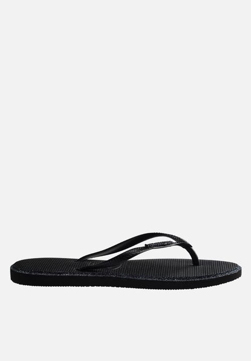 Havaianas - Slim point glitter black/black