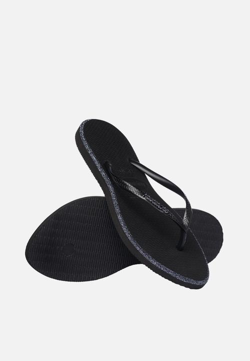 Havaianas - Slim point glitter black/black