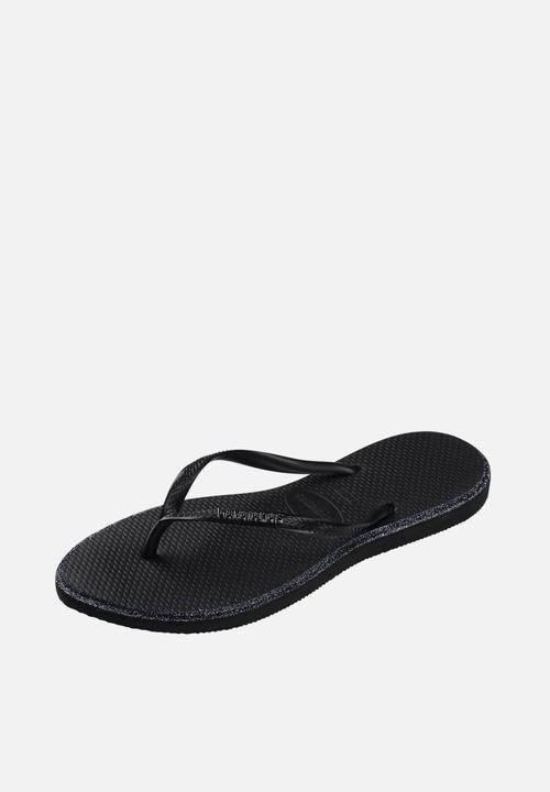 Havaianas - Slim point glitter black/black