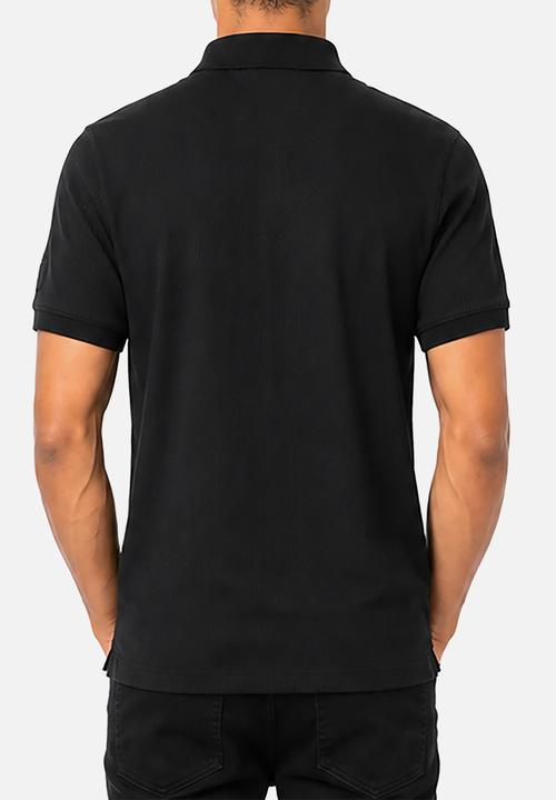 POLO - Mens pjc ss applique logo golfer - black